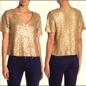 Gold sequin top